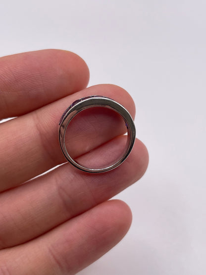 Silver amethyst ring