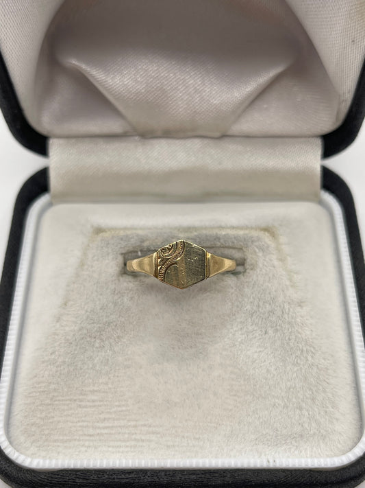 9ct gold signet ring