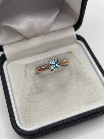 9ct rose gold topaz ring
