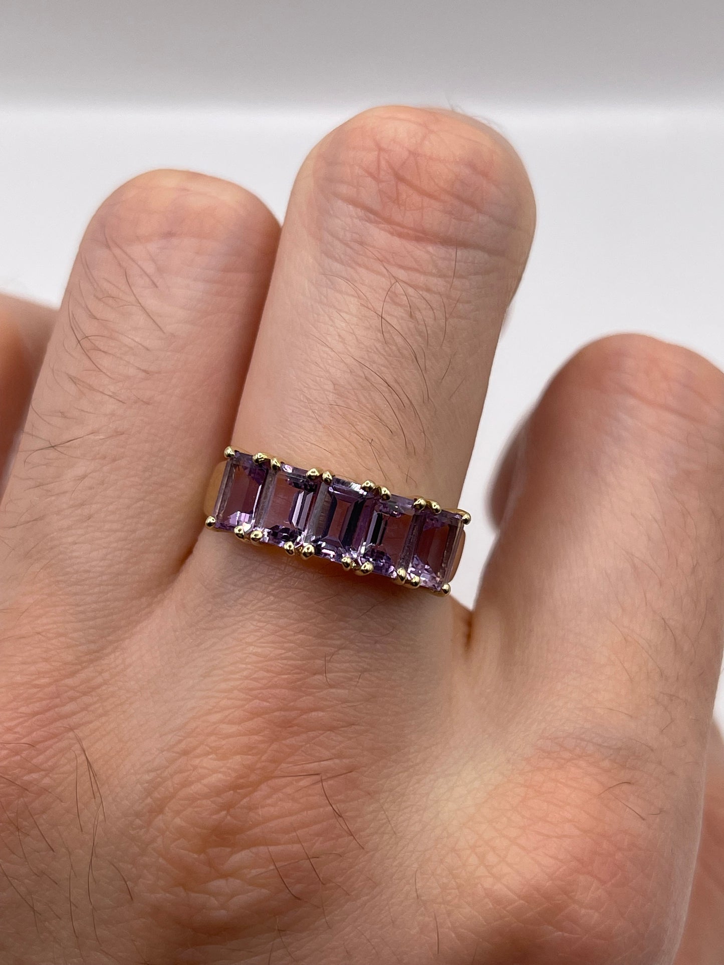 9ct gold amethyst ring