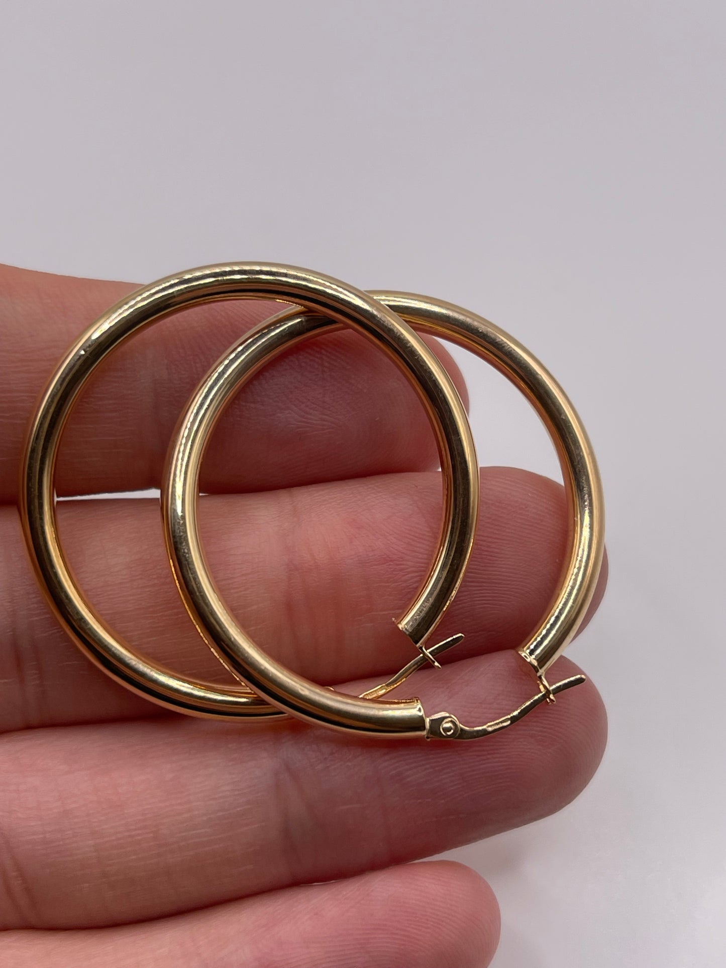 9ct gold creole earrings
