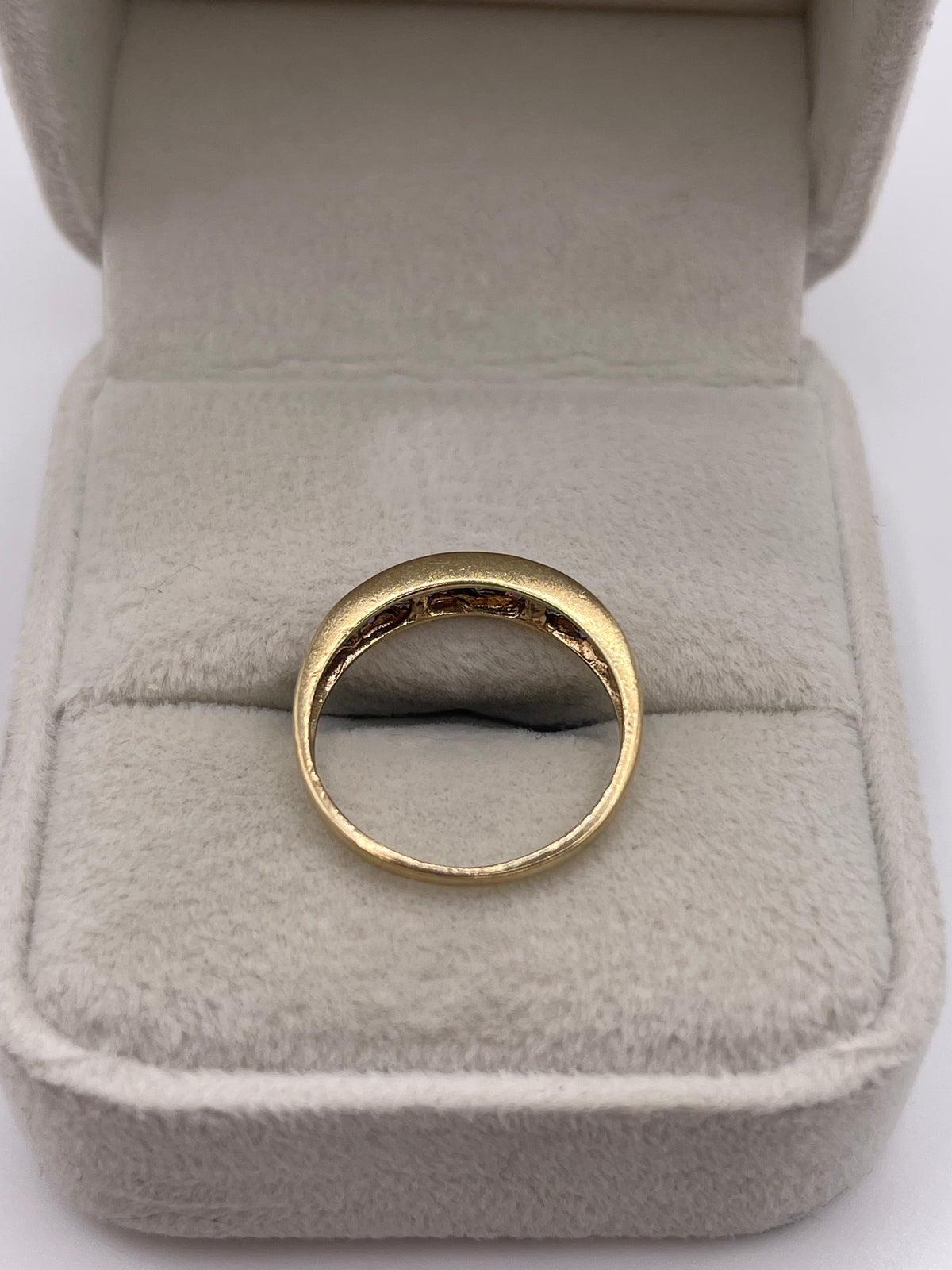 9ct gold amethyst and topaz ring