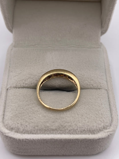 9ct gold amethyst and topaz ring
