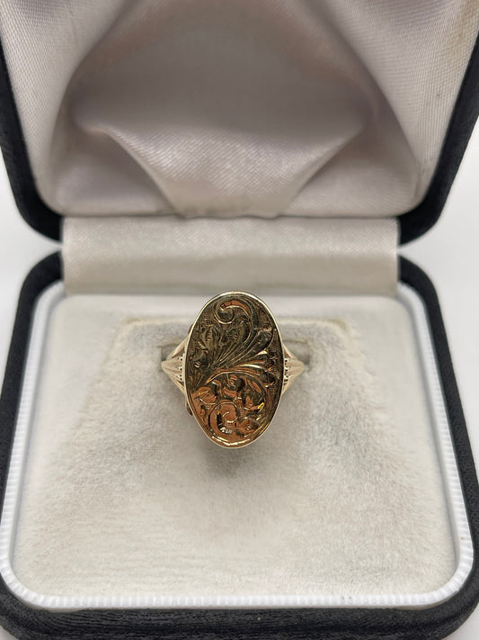 9ct gold locket ring