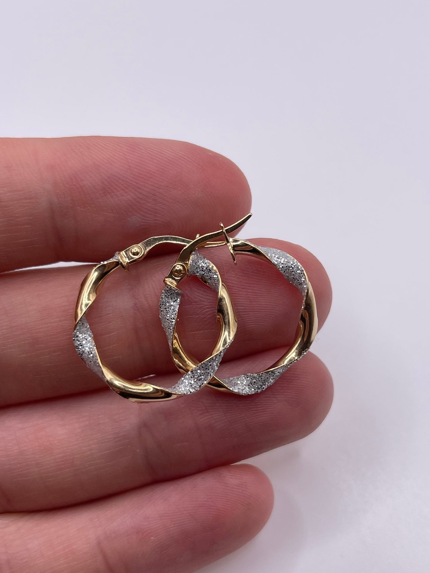 9ct gold creole earrings