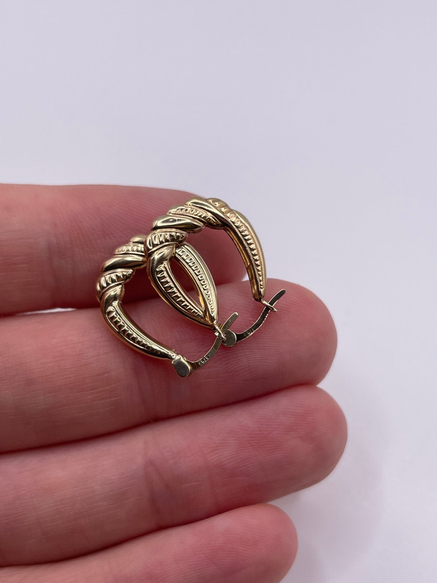 9ct gold creole earrings