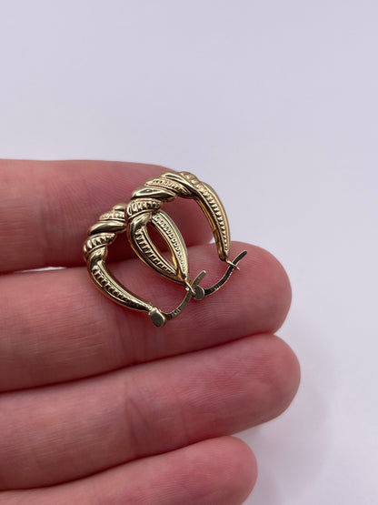 9ct gold creole earrings