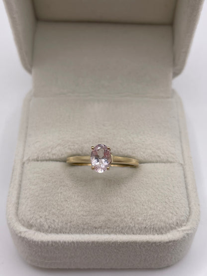9ct gold kunzite ring