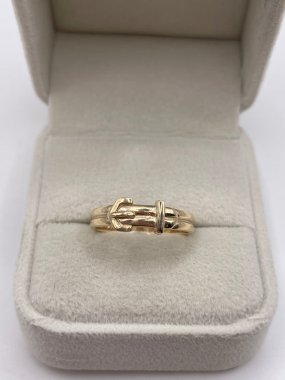 9ct gold buckle ring