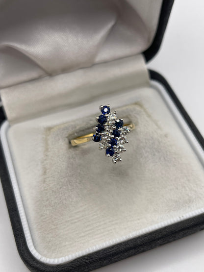 18ct gold sapphire and diamond ring