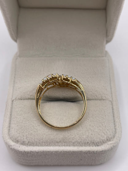9ct gold opal cluster ring