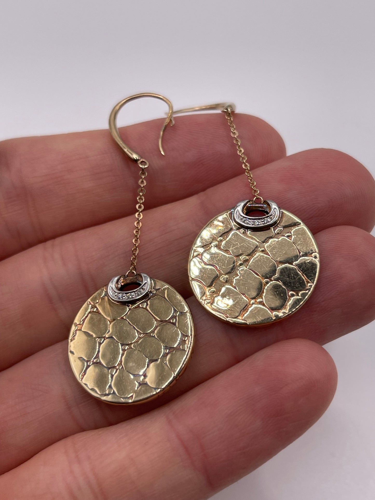 9ct gold diamond earrings