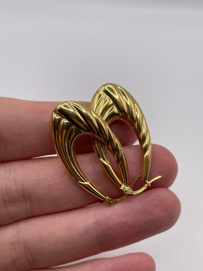 9ct gold creole earrings
