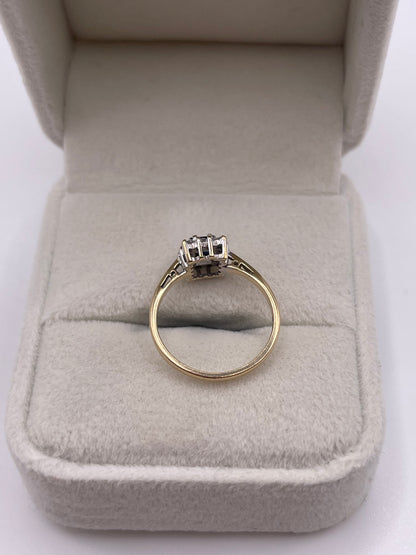 9ct gold sapphire and diamond ring