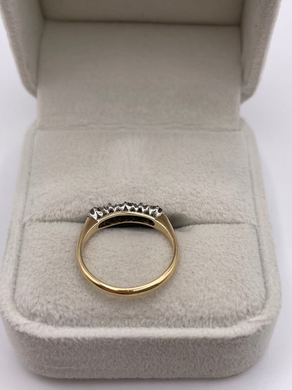 Antique 18ct gold pearl and diamond ring