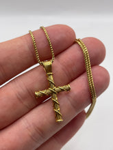 Load image into Gallery viewer, Theo fennell 18ct gold cross necklace
