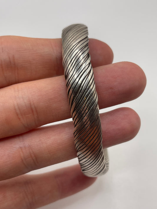 Heavy silver bangle