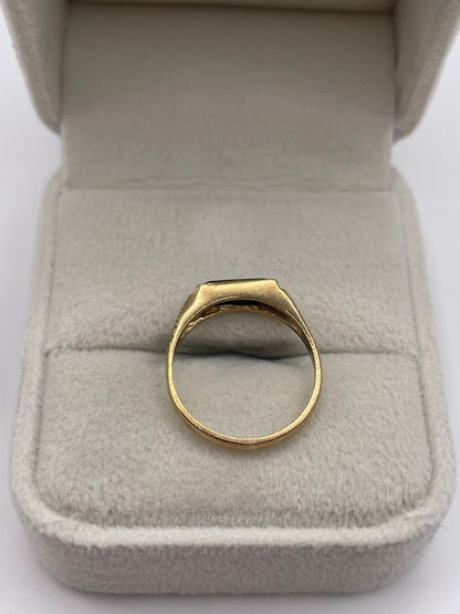 9ct gold onyx ring