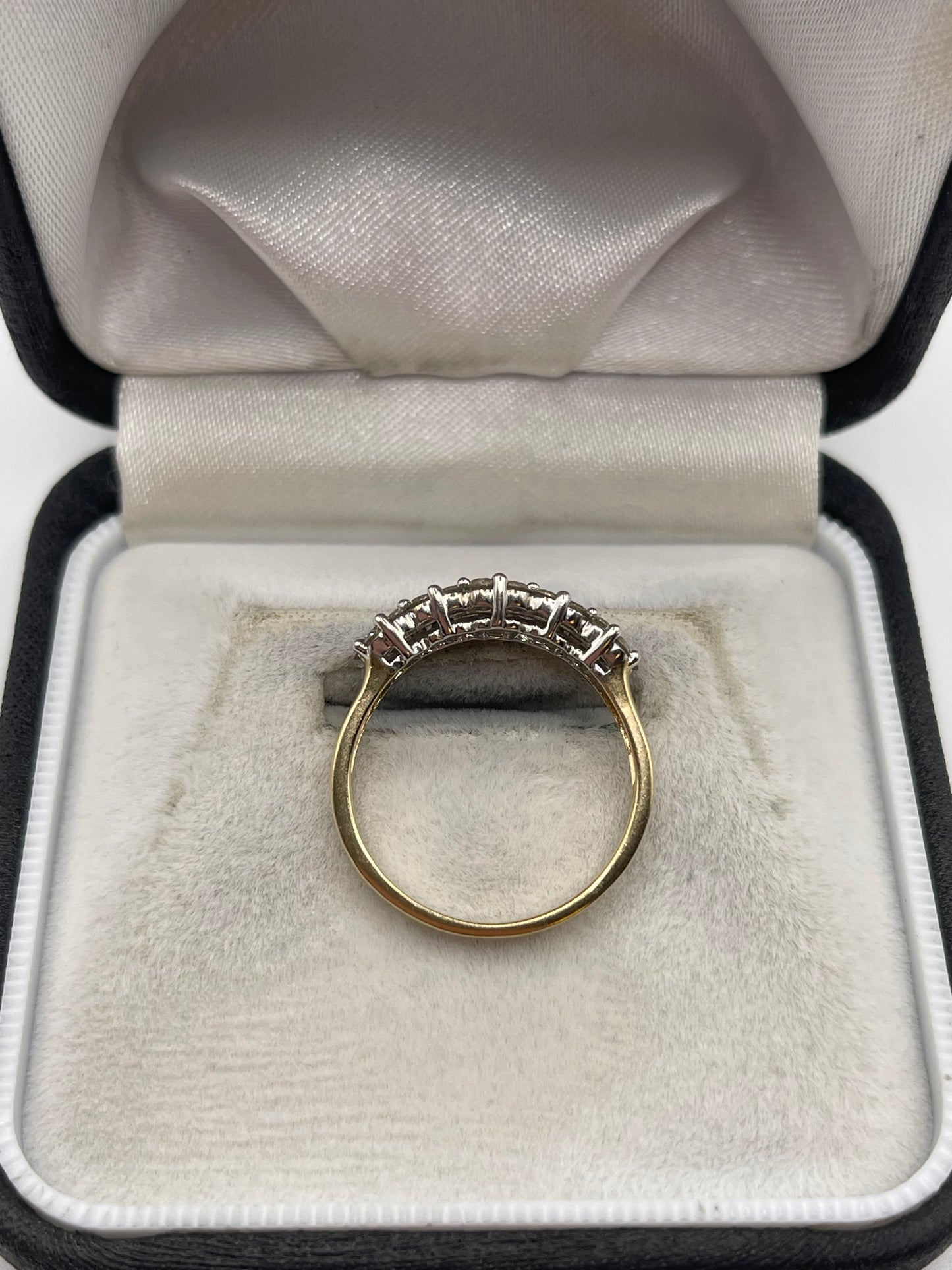 9ct gold 1ct diamond cluster ring