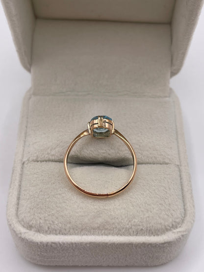 9ct rose gold paste ring