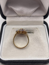 Load image into Gallery viewer, 9ct gold tanzanite cluster ring
