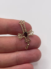 Load image into Gallery viewer, 9ct gold garnet cross pendant
