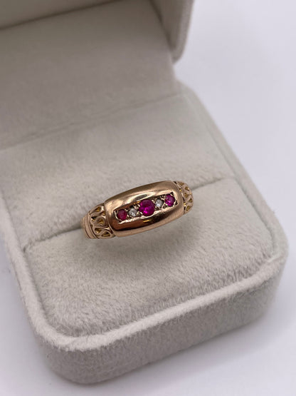 9ct rose gold paste ring