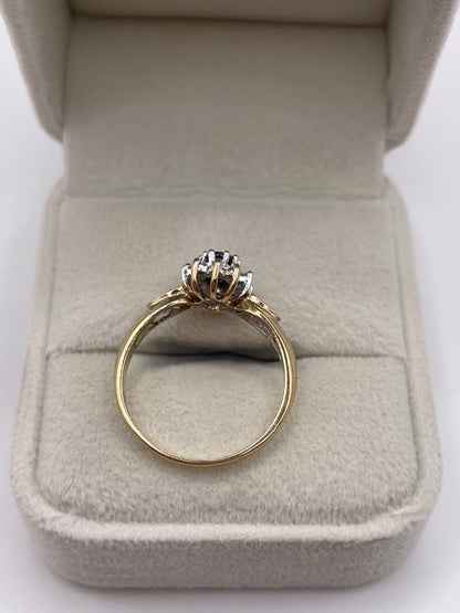 9ct gold sapphire and diamond ring
