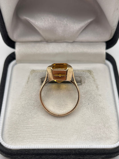9ct gold citrine ring