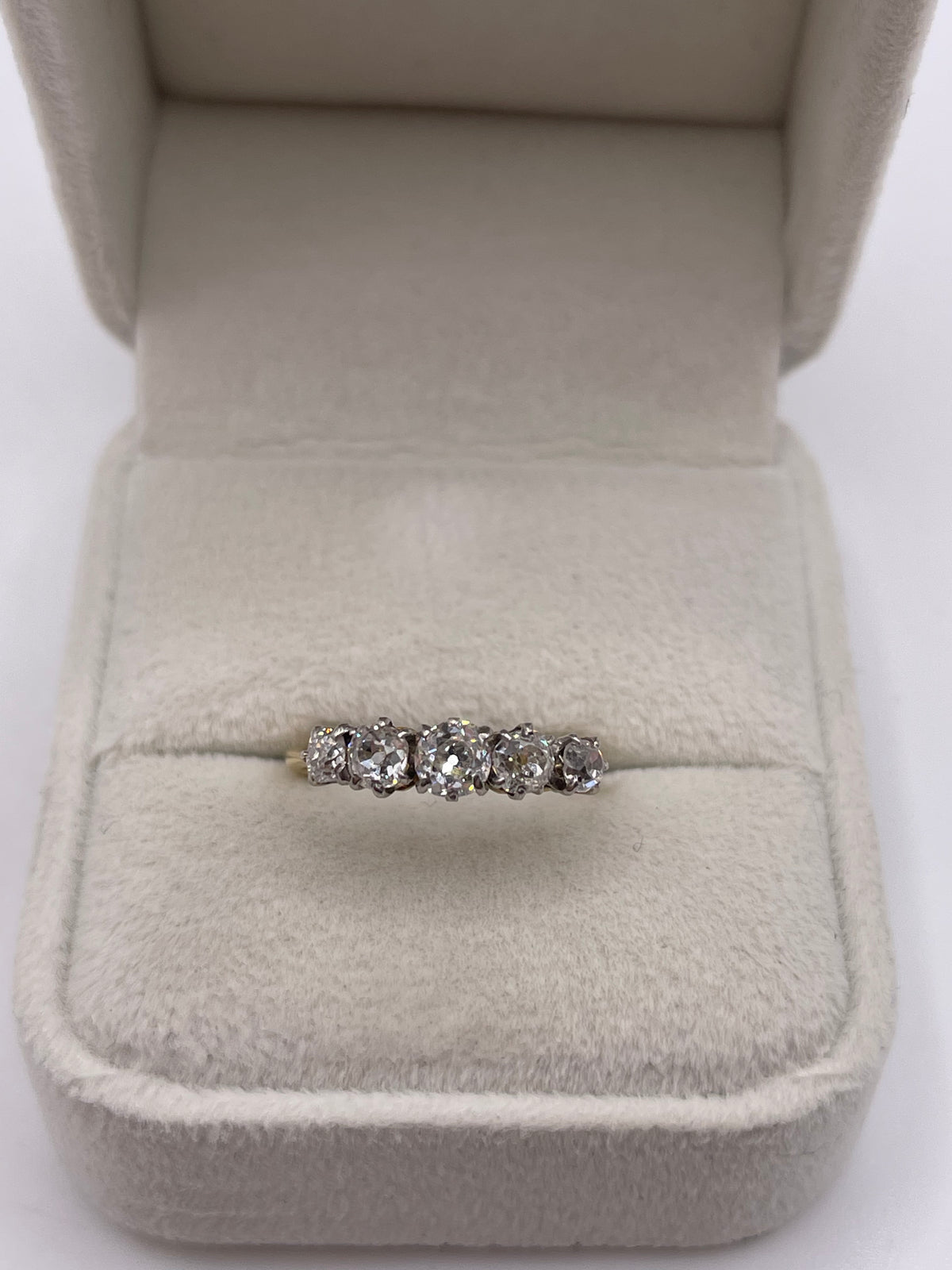Antique 18ct gold old cut diamond ring
