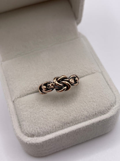 9ct rose gold knot ring
