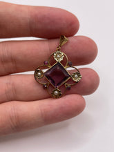 Load image into Gallery viewer, Antique rolled gold paste pendant
