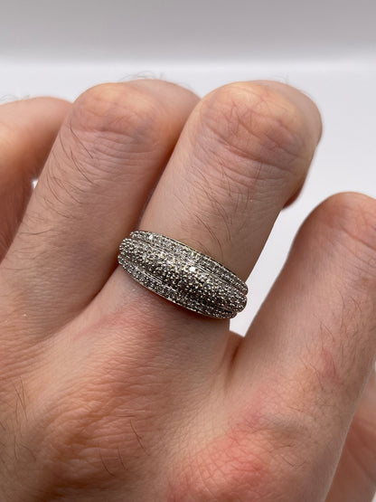 9ct gold diamond cluster ring