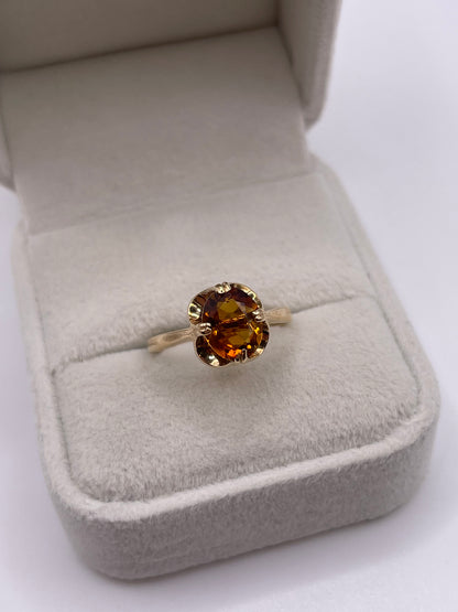 9ct gold citrine ring