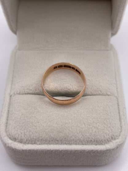 9ct rose gold band