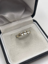 Load image into Gallery viewer, 9ct gold white zircon and diamond ring
