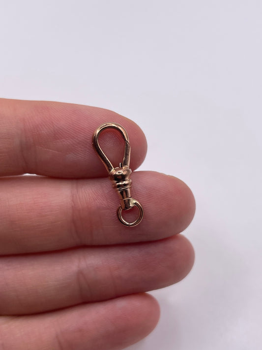 9ct rose gold swivel dog clip 3