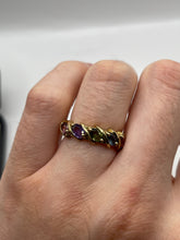 Load image into Gallery viewer, 9ct gold multi-gem ring
