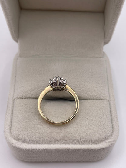 9ct gold ruby and diamond ring