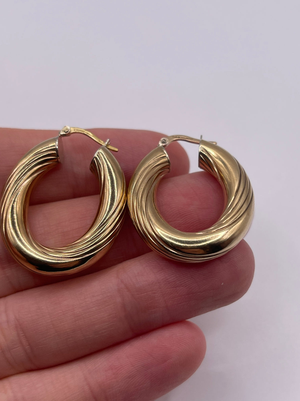9ct gold creole earrings