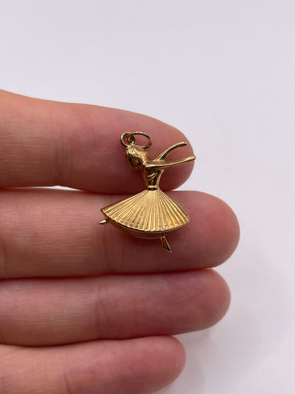 9ct gold dancer charm