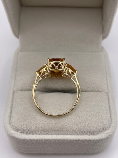 9ct gold citrine ring