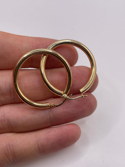 9ct gold creole earrings