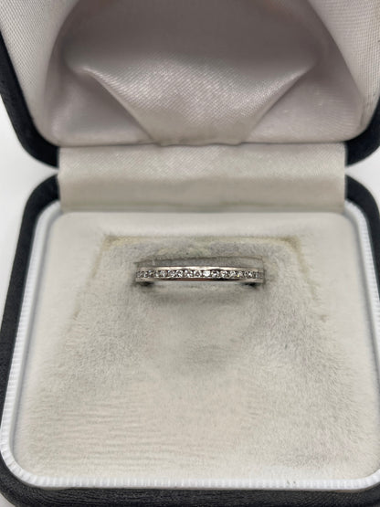 18ct white gold eternity ring
