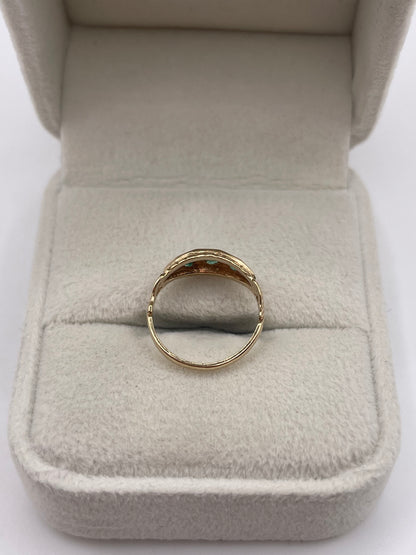 9ct gold emerald ring