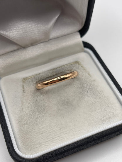 9ct rose gold band