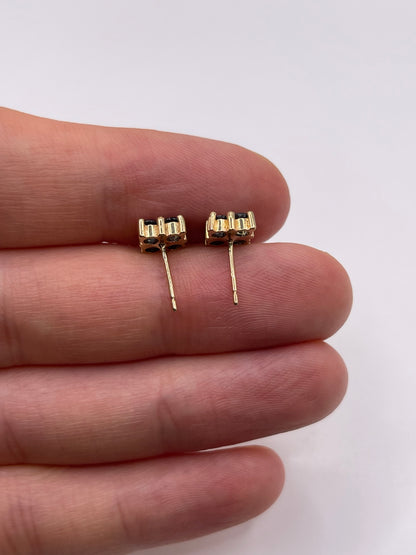 9ct gold sapphire earrings
