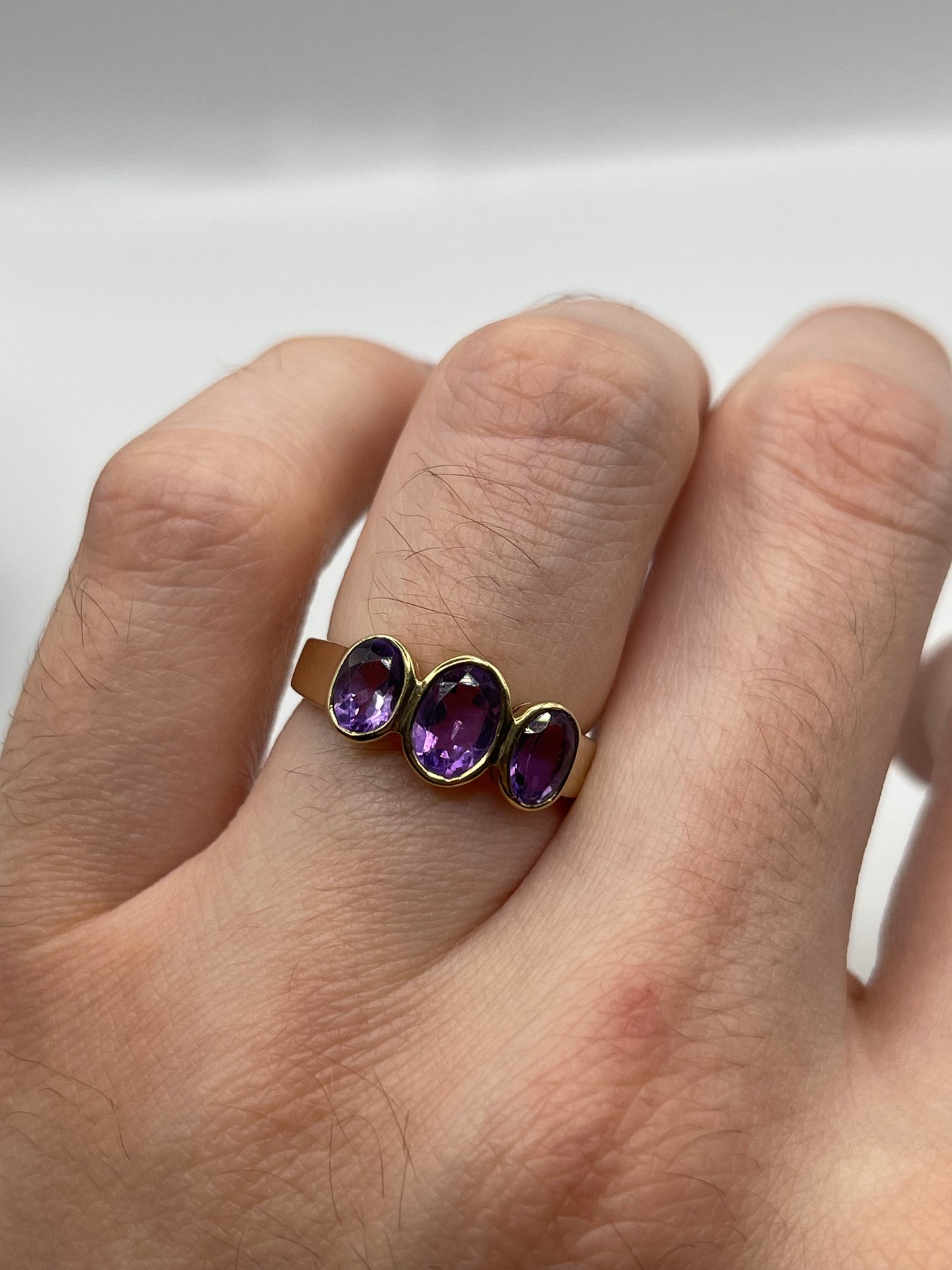 9ct gold amethyst ring