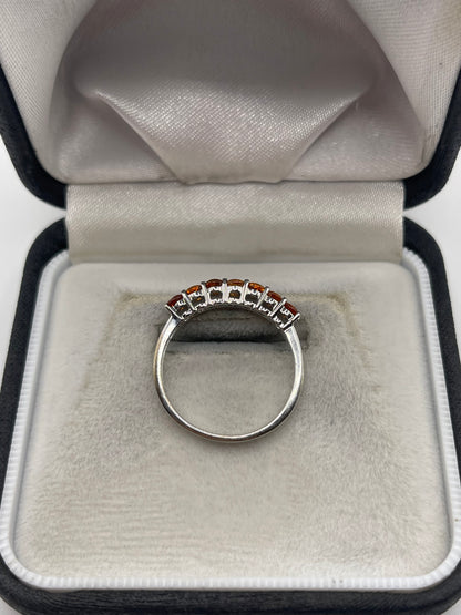 9ct white gold sapphire ring