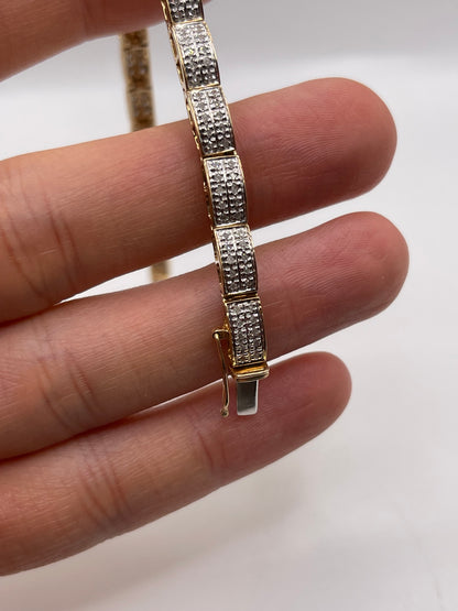 9ct gold diamond bracelet